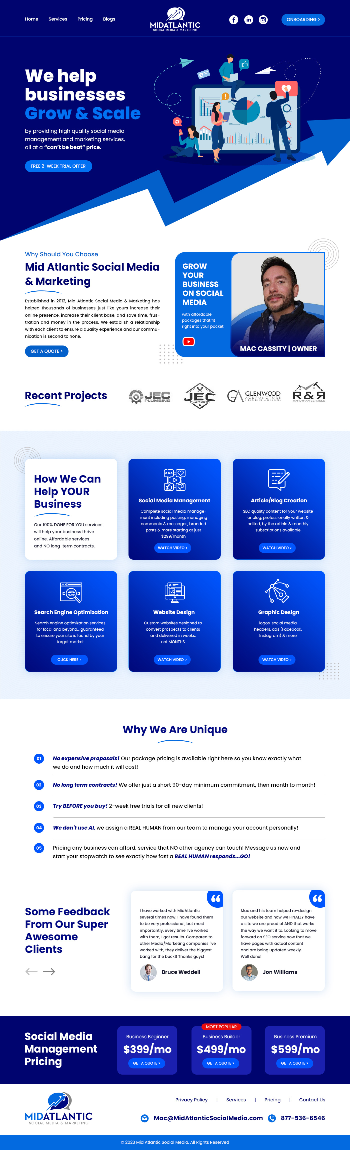Design de Page d'Accueil par SAI DESIGNS pour Mac Cassity Enterprises | Design #31505957