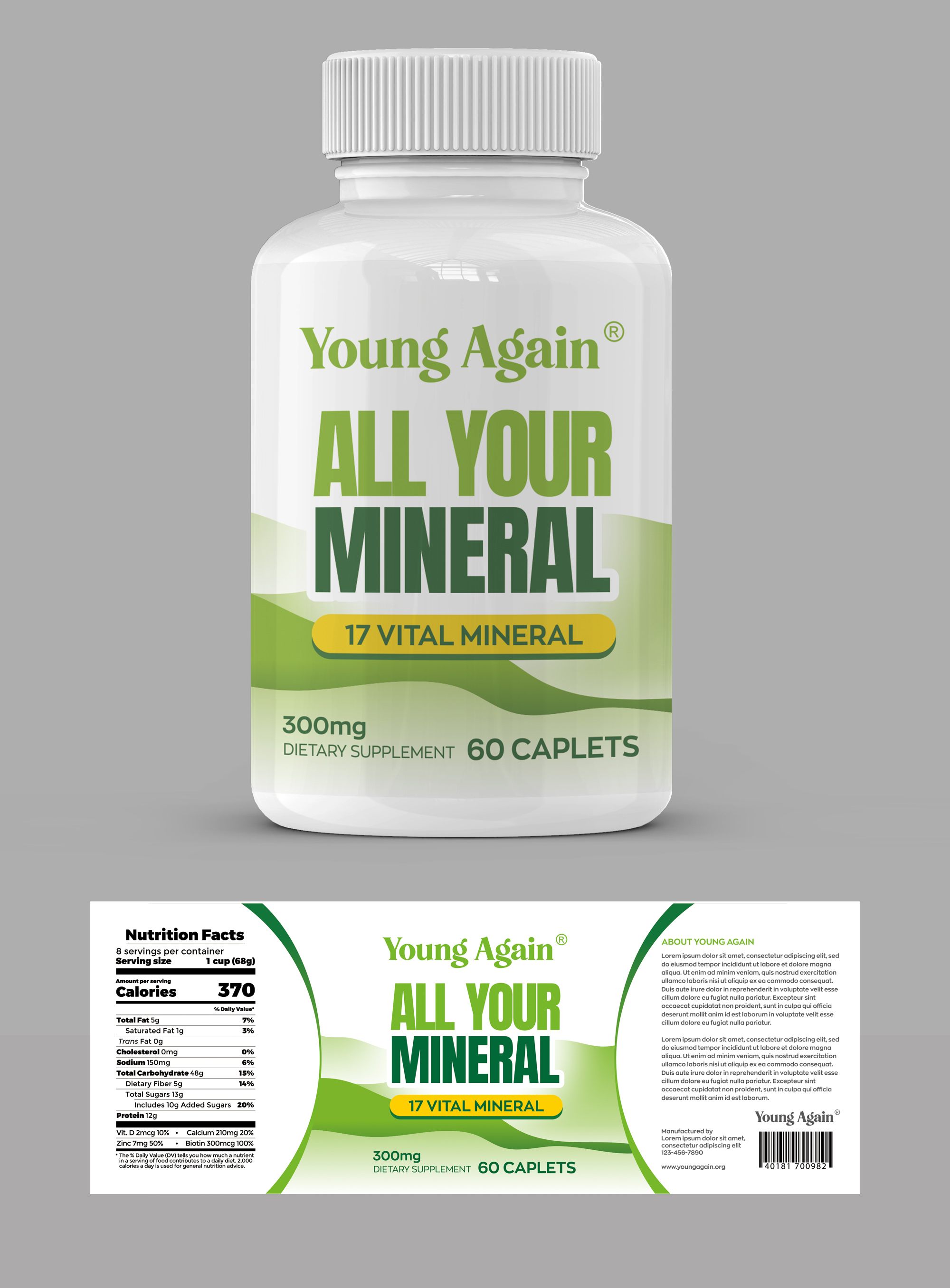 Label Design by Dzhafir for Young Again | Design #31505662