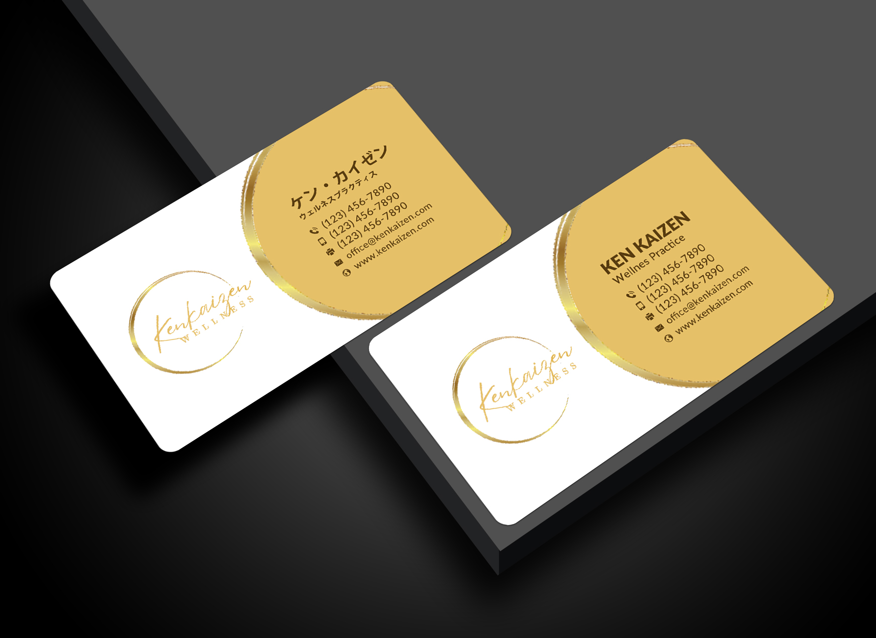 Business Card Design by Sun Moon Graphic Designer for KenKaizen Wellness | Design #31526175
