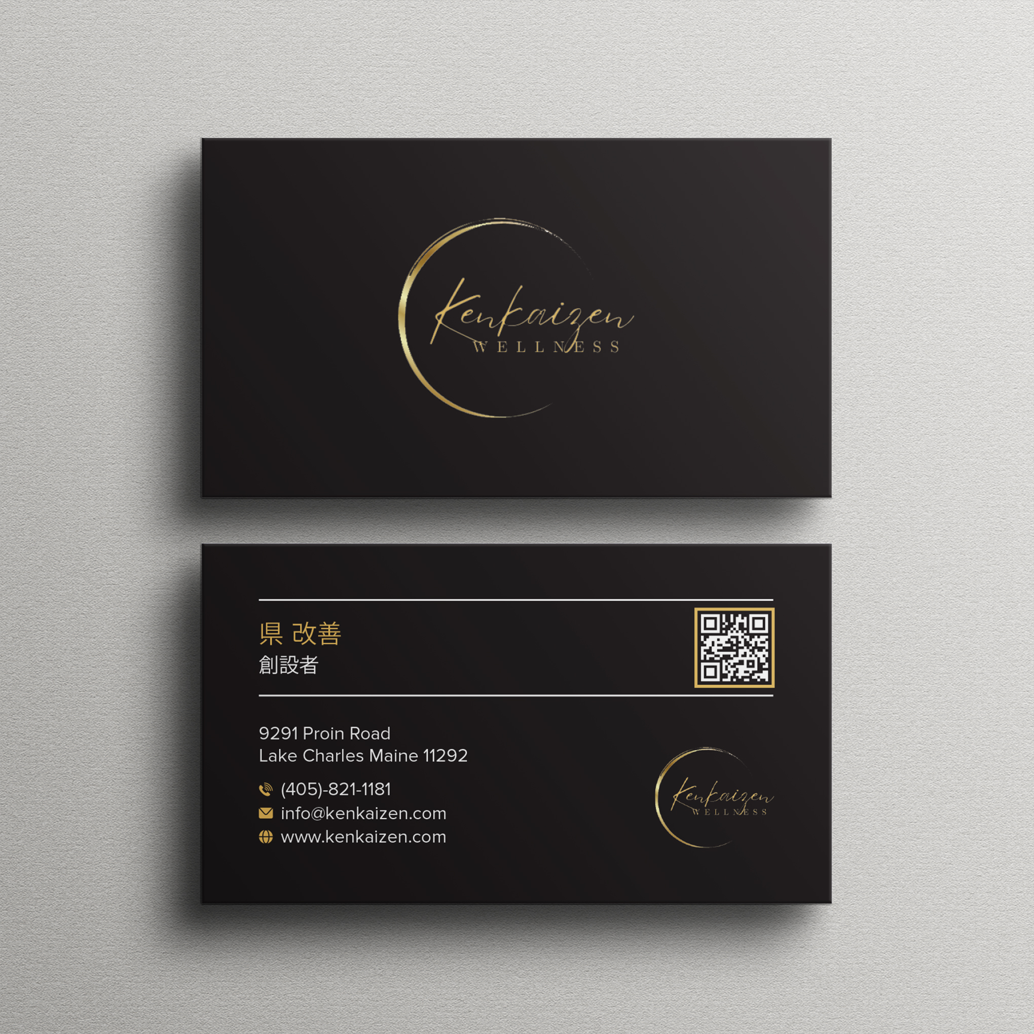 Business Card Design by Bikash Das for KenKaizen Wellness | Design #31528063