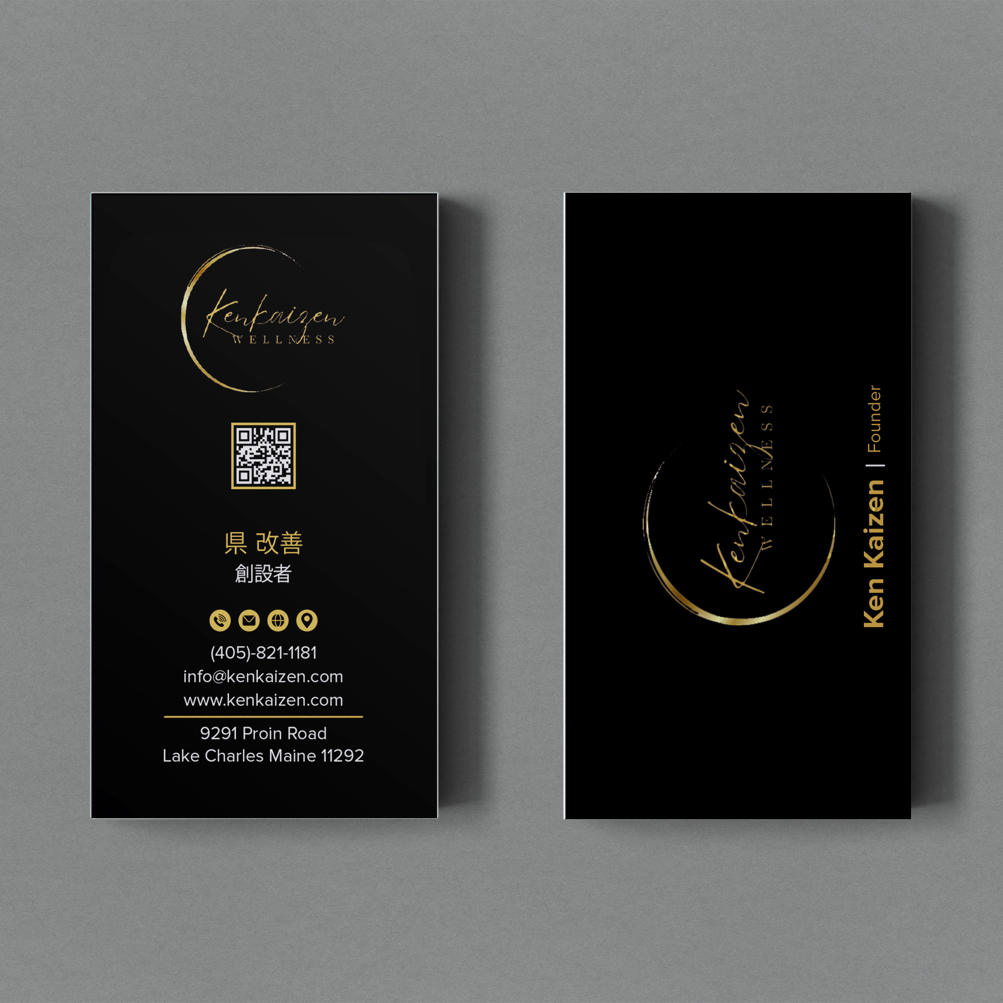 Business Card Design by Bikash Das for KenKaizen Wellness | Design #31528175