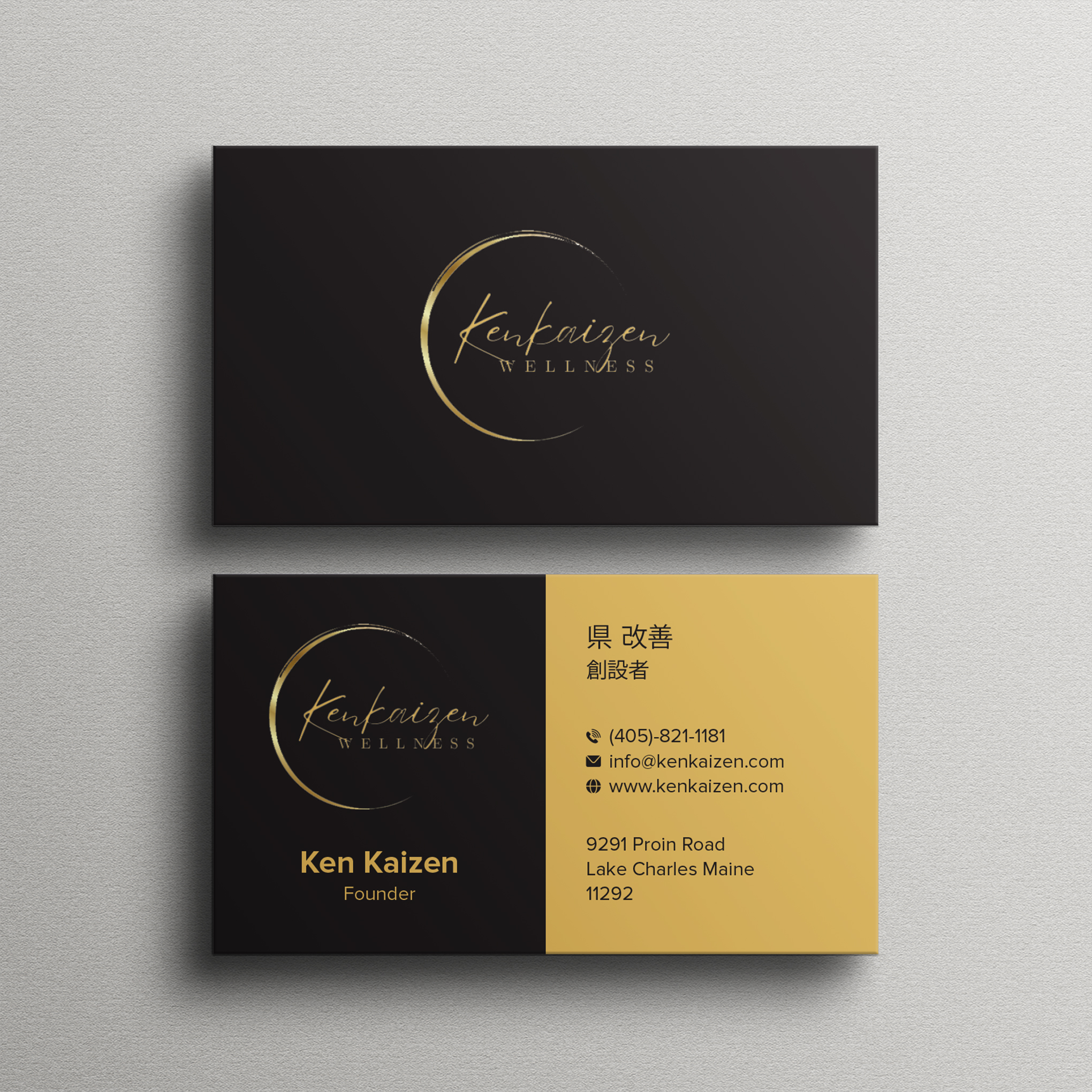 Business Card Design by Bikash Das for KenKaizen Wellness | Design #31528299