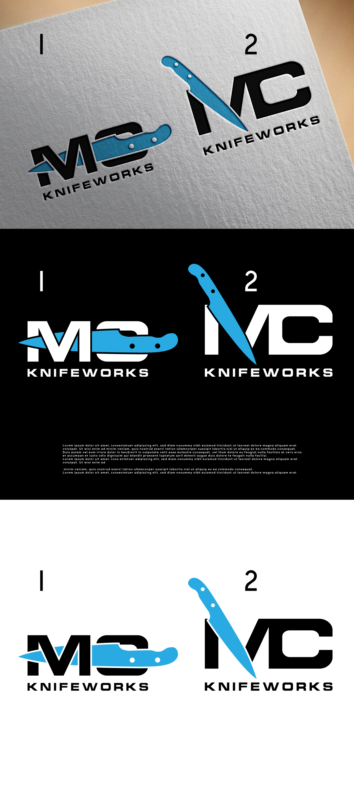 Logo Design by 100%design for M.C. Knifeworks | Design #31528835