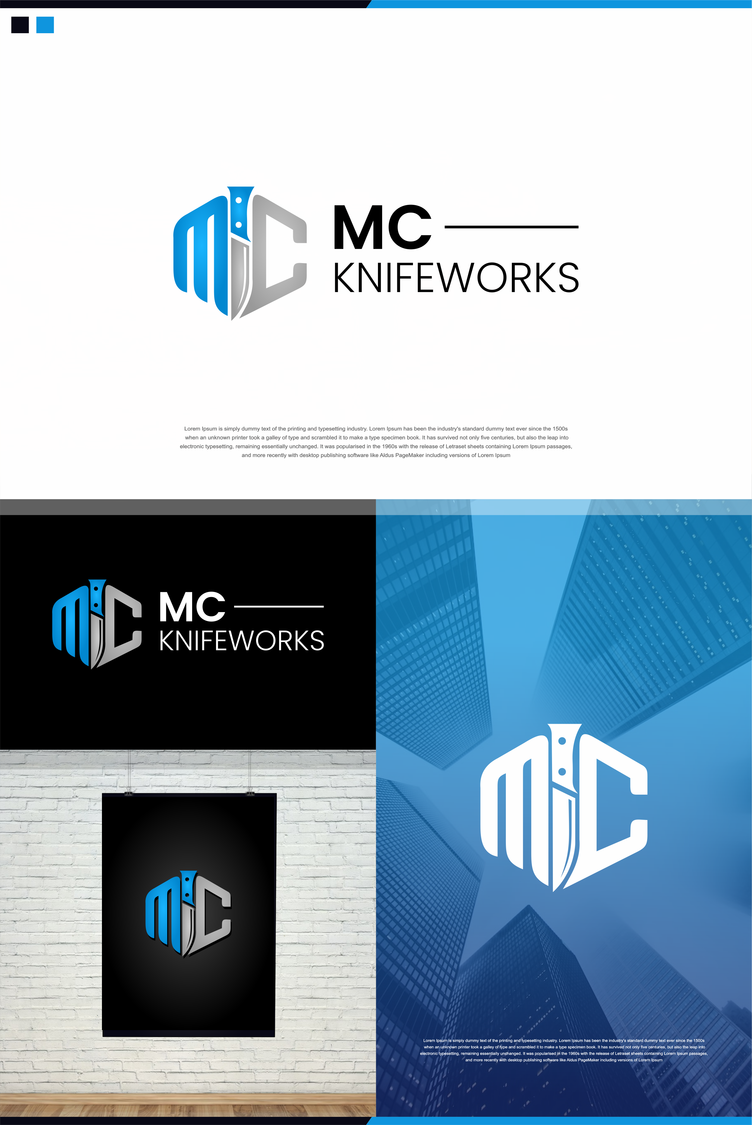 Logo Design by TULLUS STUDIO™ for M.C. Knifeworks | Design #31527621