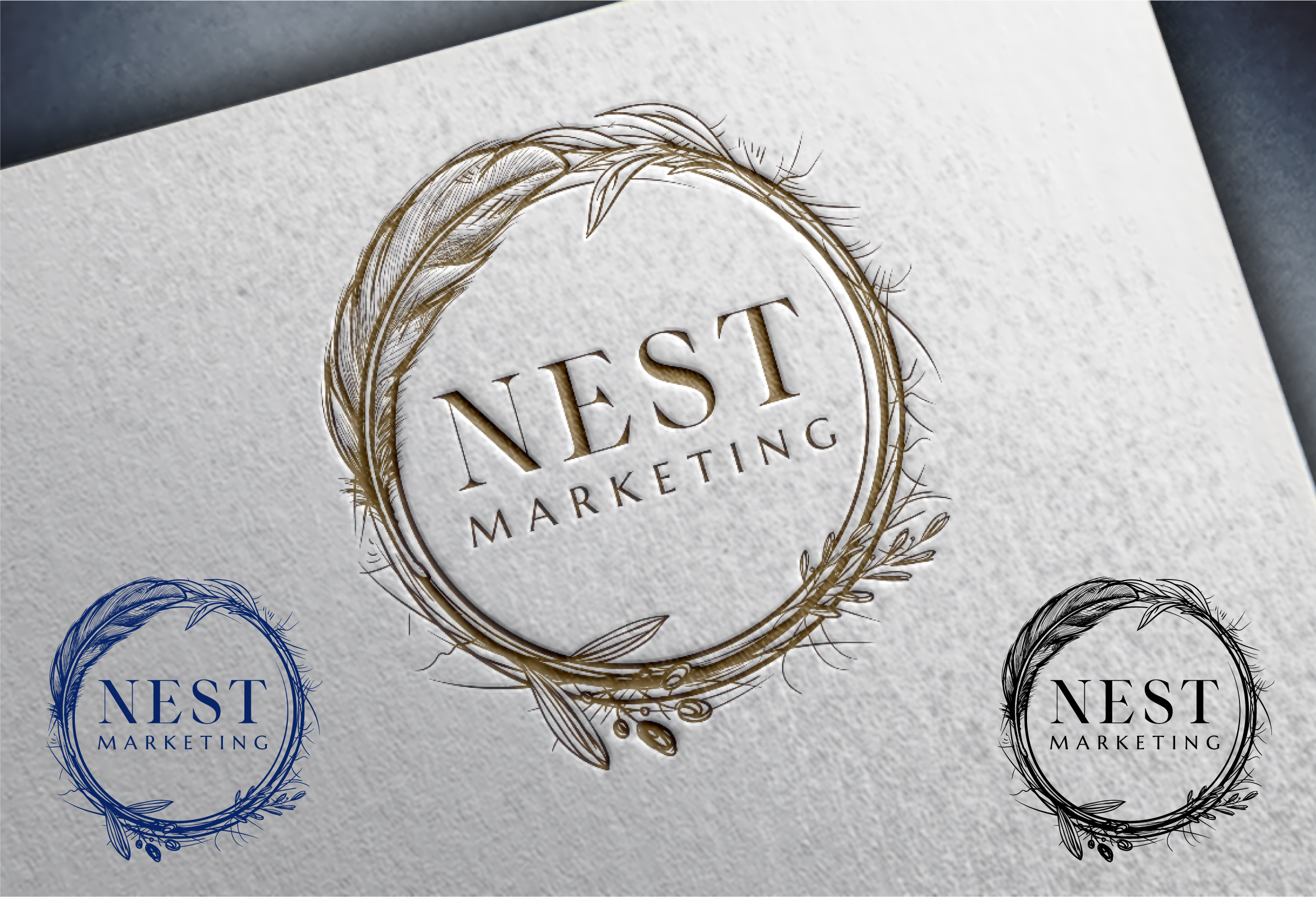 Logo Design by John Mark Arts for Nest Marketing | Design #31527818