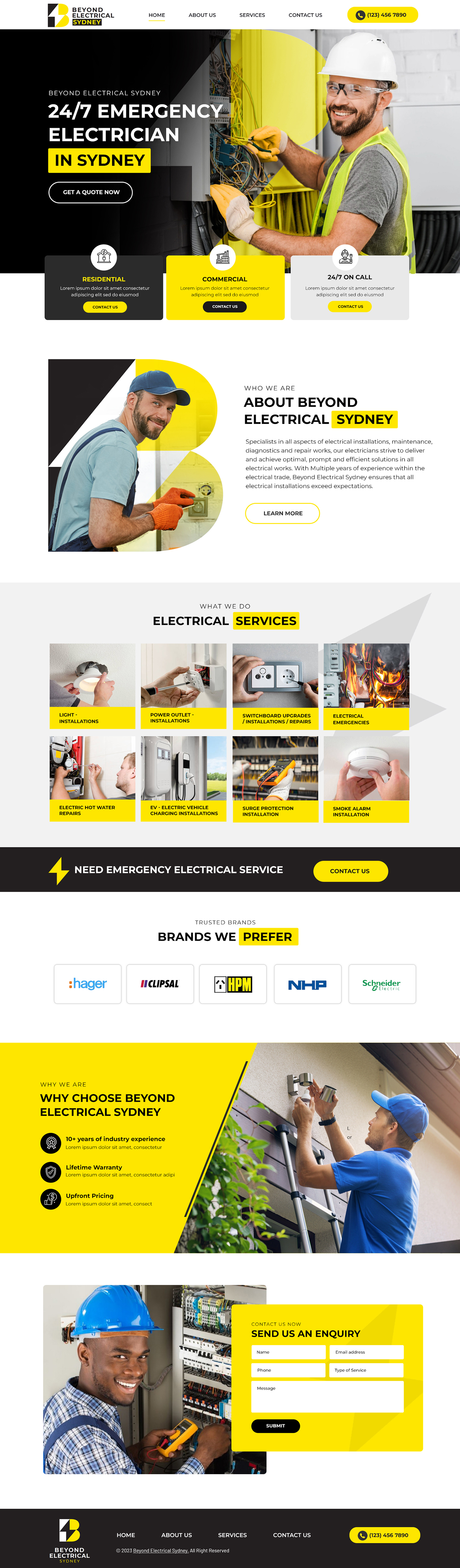 Web Design by Blue Sparrow for Beyond Electrical Sydney | Design #31542987