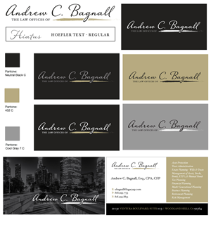 Business Card Design by SkylerWolf for Law Offices of Andrew C. Bagnall | Design #3101114