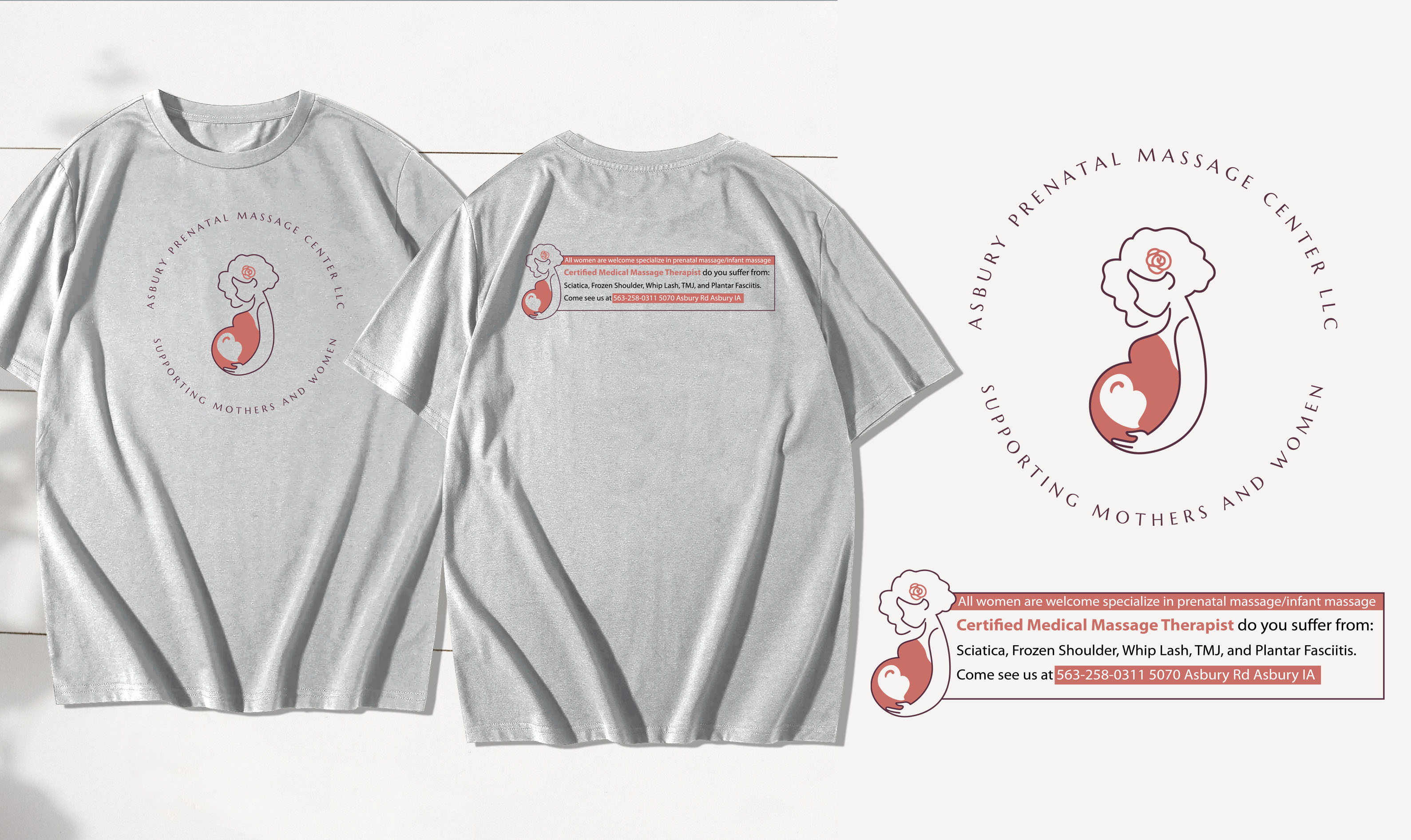 Diseño de Camiseta por devidigitalart para Asbury Prenatal Massage Center | Diseño #31543584