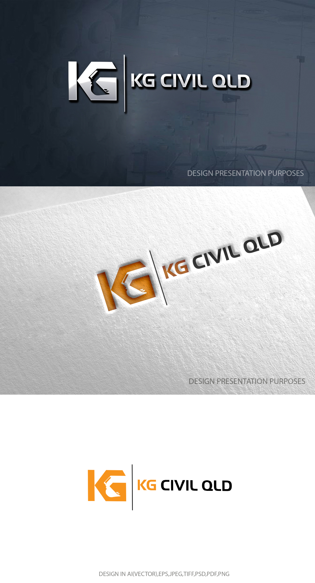 Diseño de Logo por zebronicgraphic para KG CIVIL QLD | Diseño #31545953