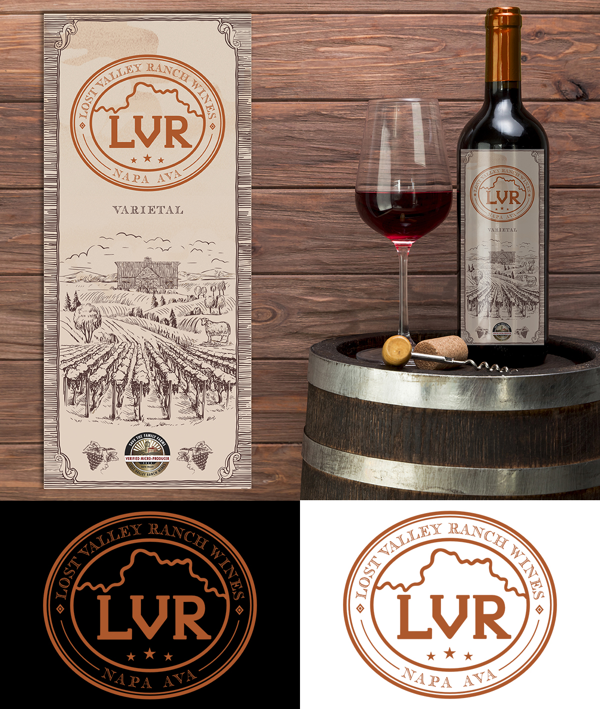 Diseño de Empaque por Zonda Studio para Lost Valley Ranch Wines | Diseño #31605712
