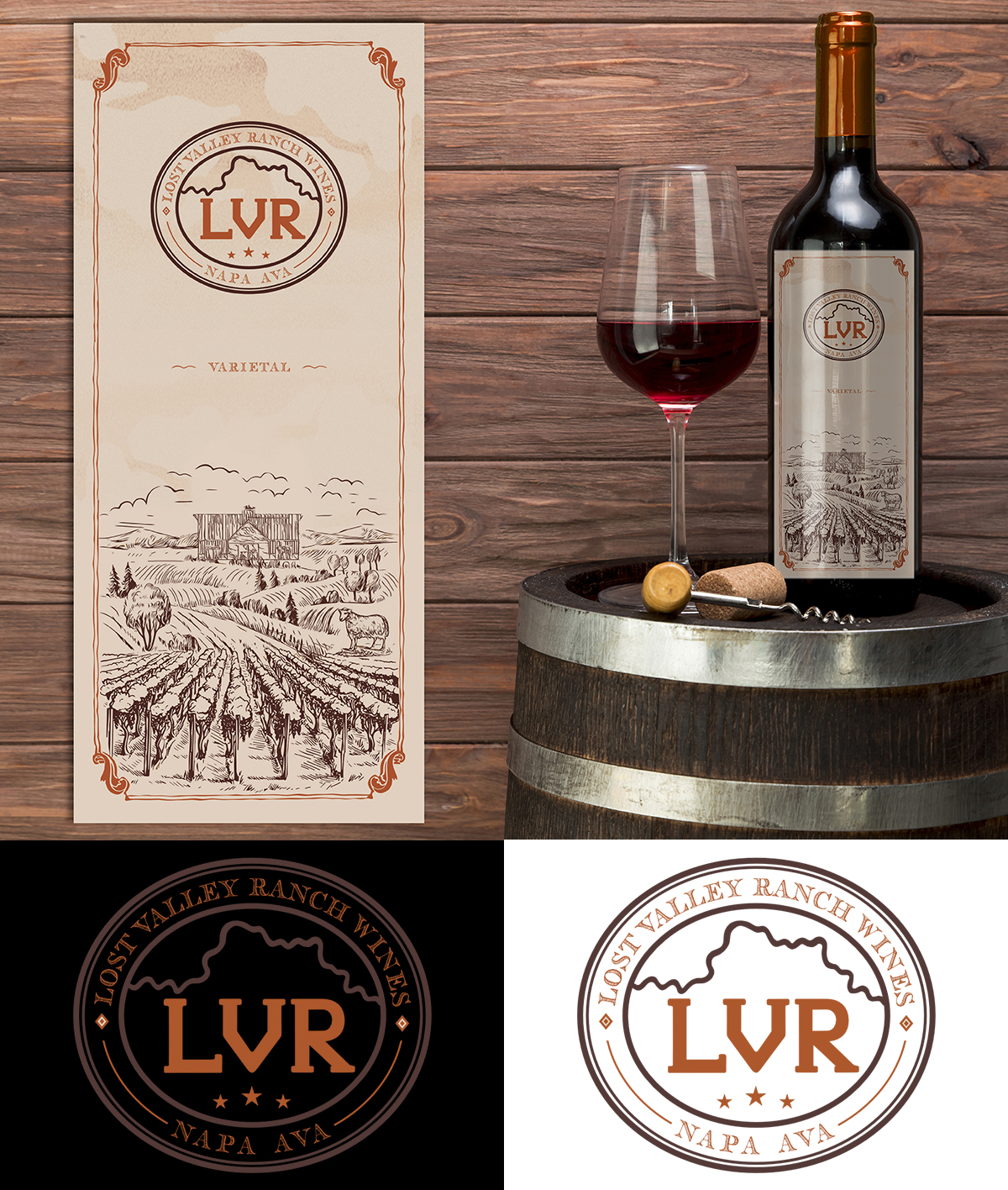 Packaging Design by Zonda Studio for Lost Valley Ranch Wines | Design #31675119