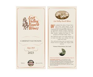 Diseño de Empaque por PierMaxDesign para Lost Valley Ranch Wines | Diseño: #31665503