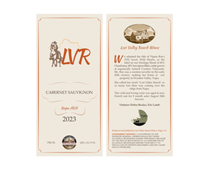 Diseño de Empaque por PierMaxDesign para Lost Valley Ranch Wines | Diseño: #31665505