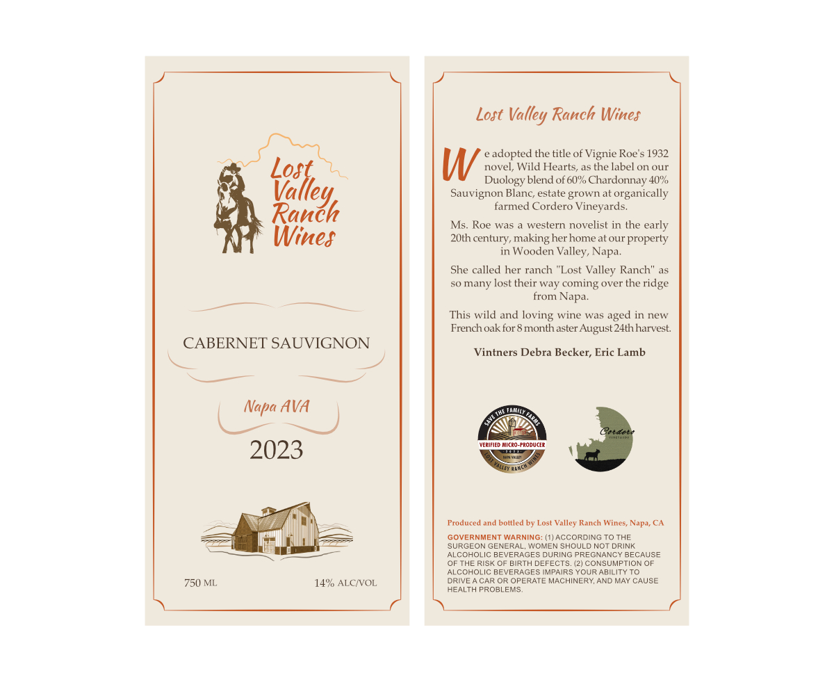 Packaging Design by PierMaxDesign for Lost Valley Ranch Wines | Design: #31670089