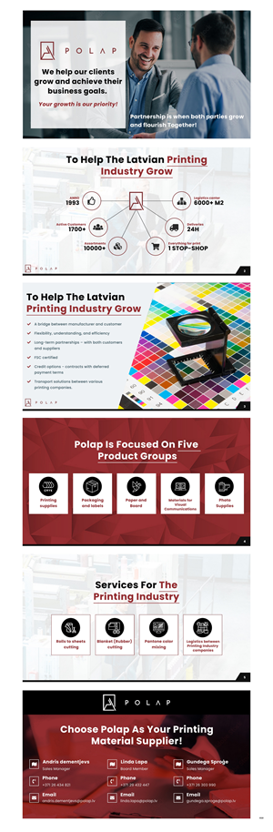 PowerPoint Design by pb for SIA Poligrafijas Apgads POLAP | Design: #31562402