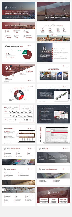 PowerPoint Design by Pixper for SIA Poligrafijas Apgads POLAP | Design: #31571915