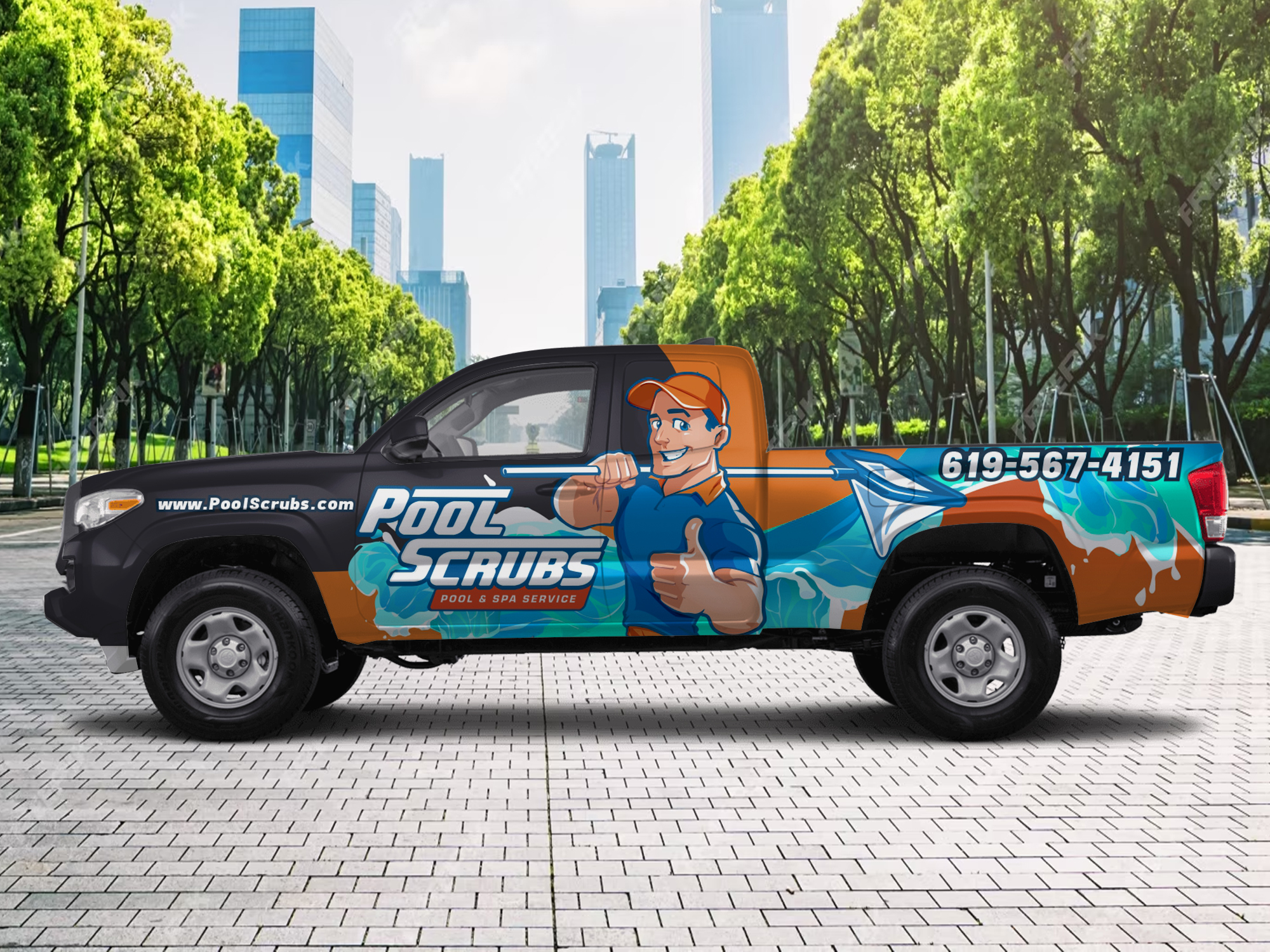 Car Wrap-Design von Czeh für Pool Scrubs | Design #31592018