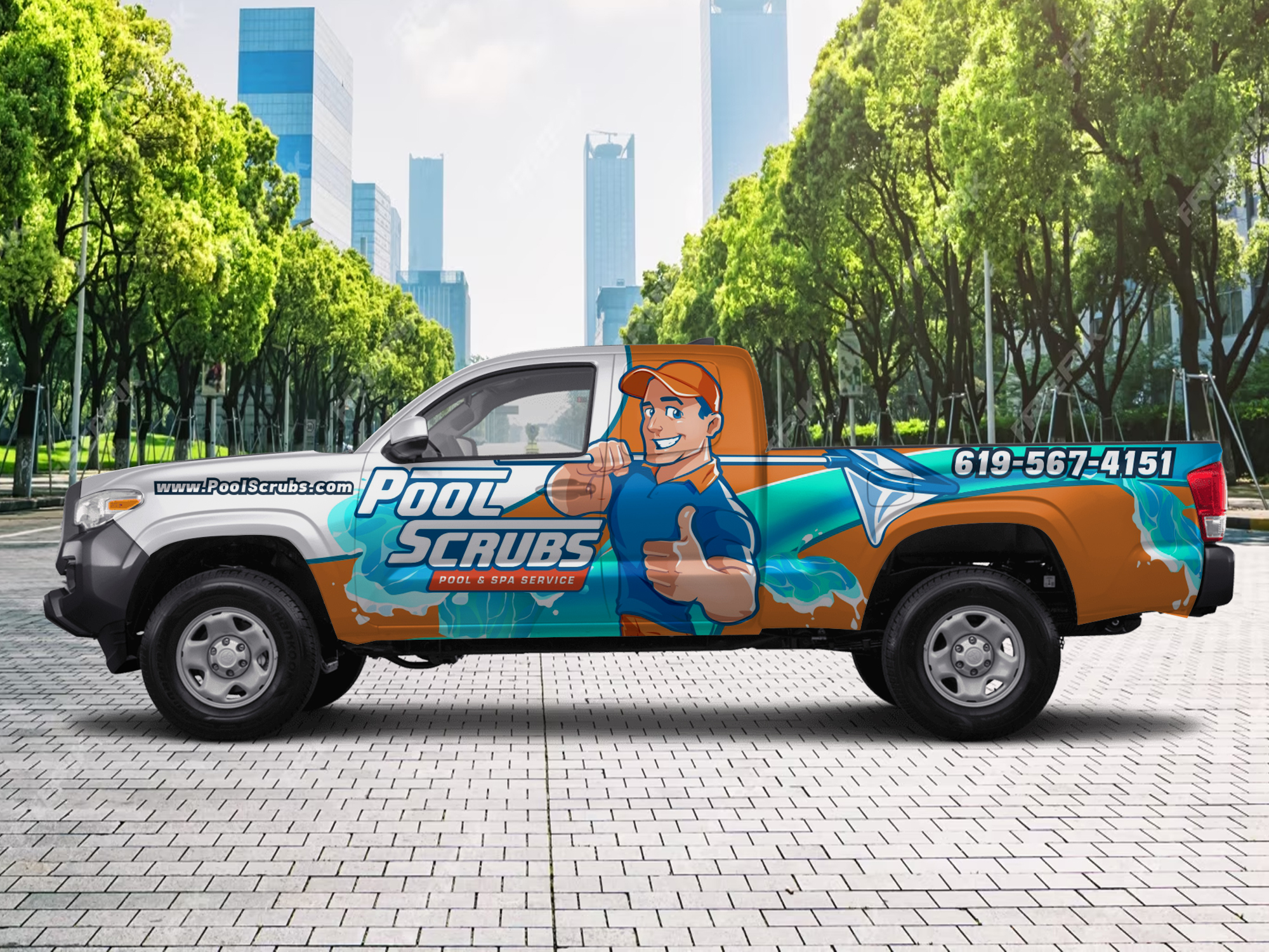 Car Wrap-Design von Czeh für Pool Scrubs | Design #31597783