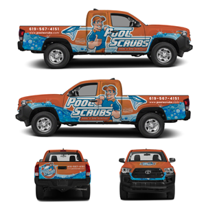 Car Wrap-Design von Yoga Tri für Pool Scrubs | Design #31618531