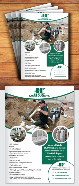 Flyer Design by creativemood438 for Hurst Mechanical | Design: #31567382