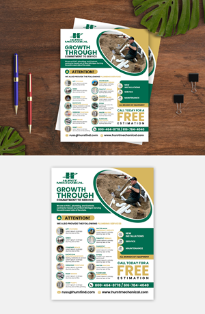 Design de Flyer par debdesign pour Hurst Mechanical | Design : #31565839