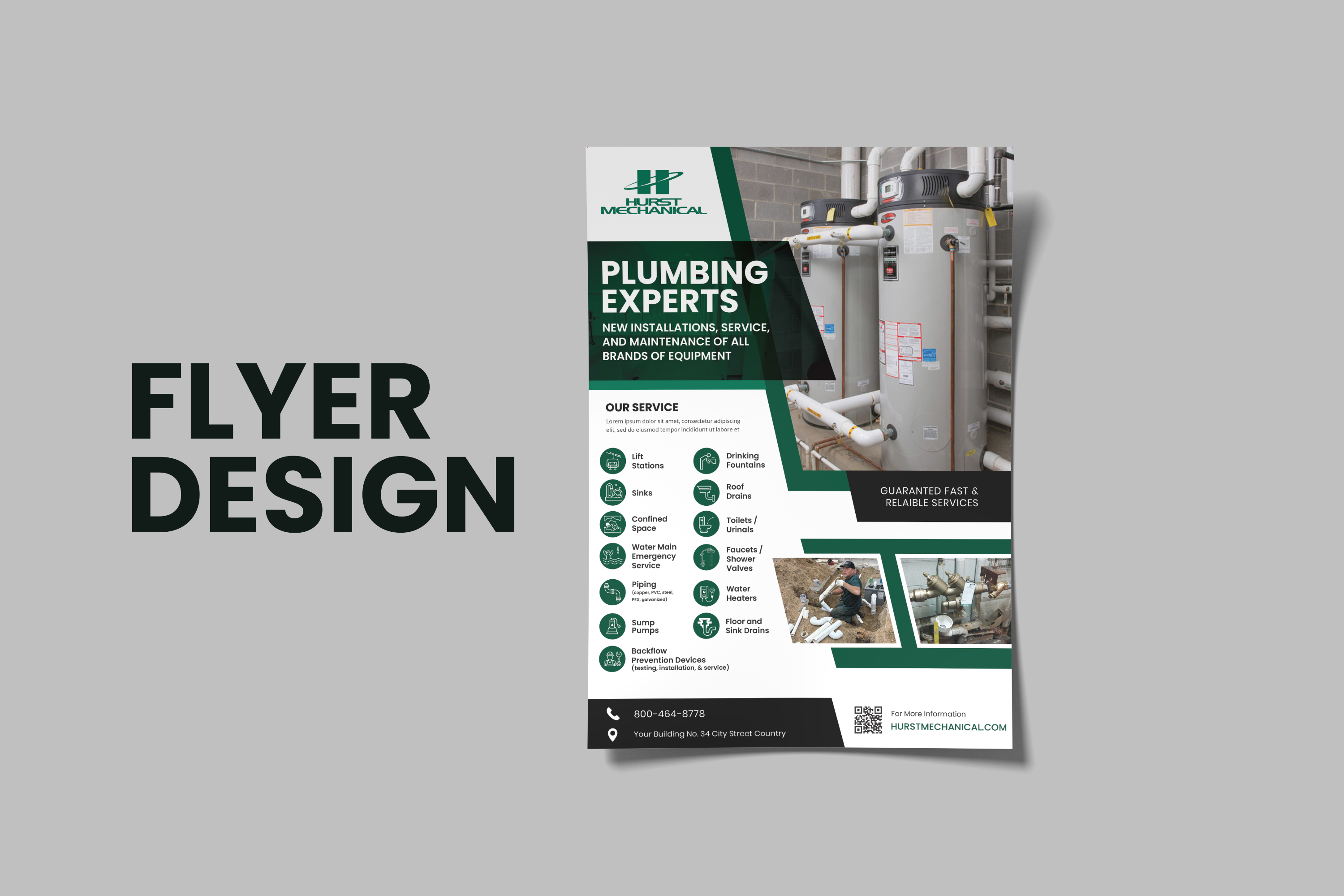 Flyer Design by Bhushan jha for Hurst Mechanical | Design #31569481