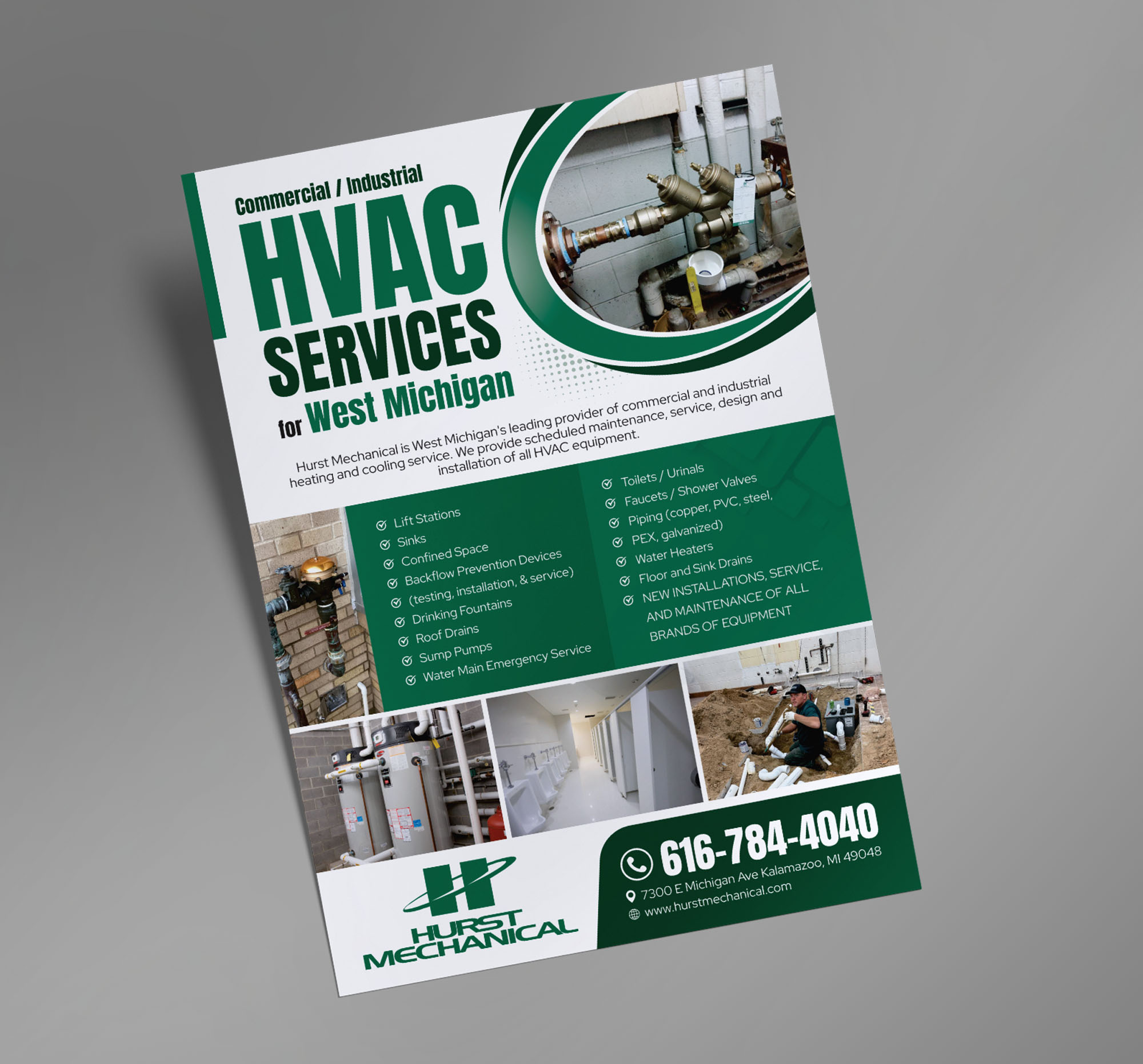 Diseño de Flyer por Dzhafir para Hurst Mechanical | Diseño #31567585