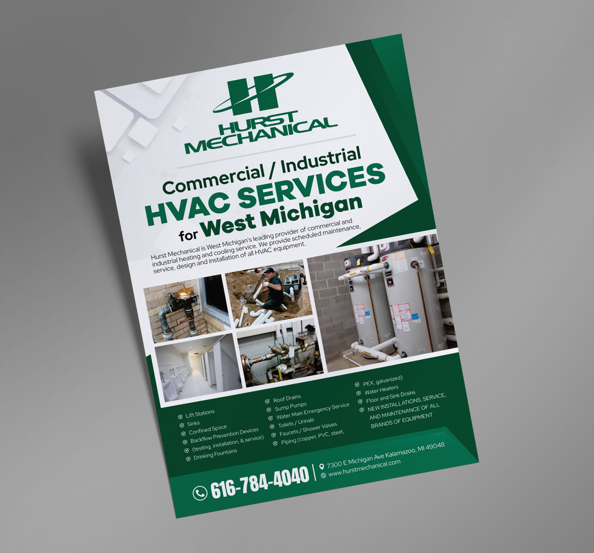 Flyer Design by Dzhafir for Hurst Mechanical | Design #31567587