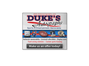 Banner Ad Design by neboica for Duke's Autographs | Design: #752577