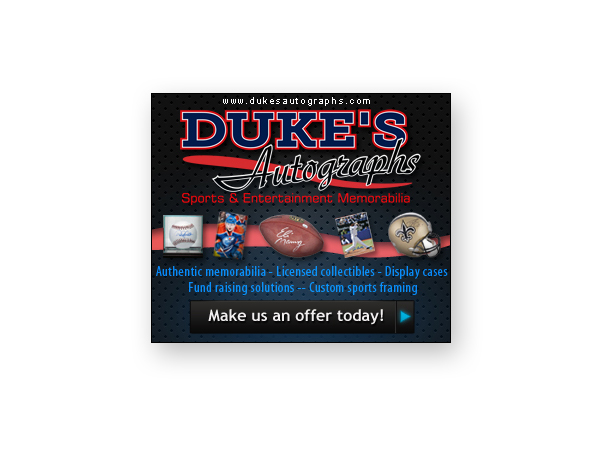 Banner Ad Design by neboica for Duke's Autographs | Design #754741