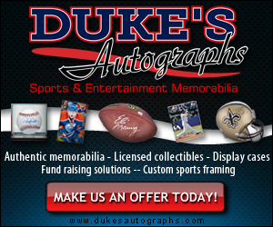 Banner Ad Design by neboica for Duke's Autographs | Design #754804