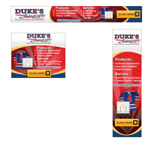 Diseño De Banner Publicitario por Heru Purwanto para Duke's Autographs | Diseño #772724