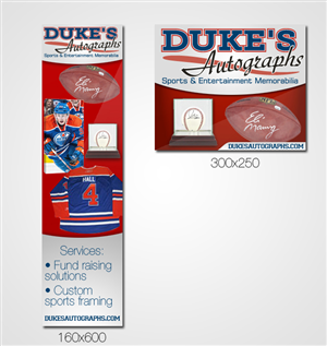 Banner Ad Design by Daniel Benitez for Duke's Autographs | Design: #756299