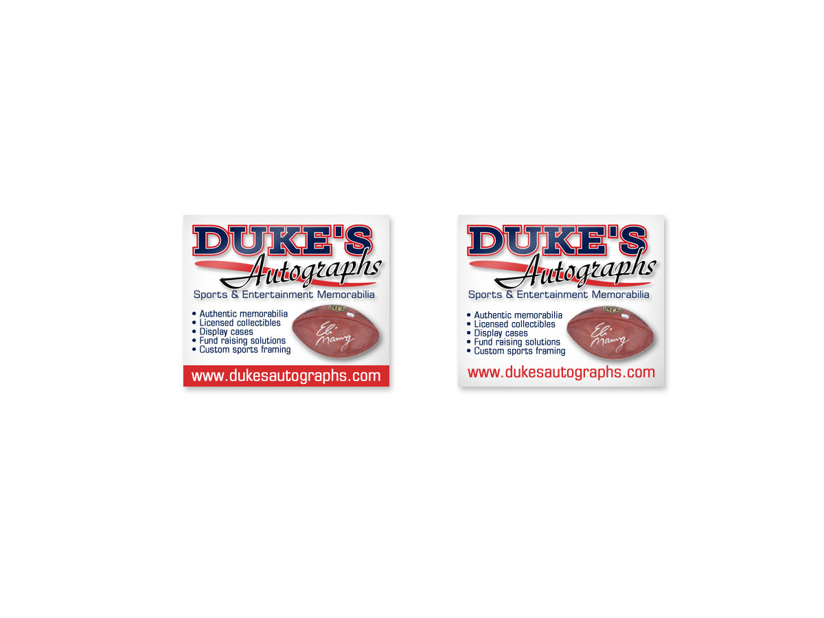Banner Ad Design by Antony72 for Duke's Autographs | Design #752118