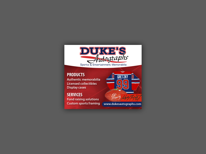 Banner Ad Design by yadunath for Duke's Autographs | Design #755118