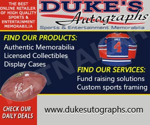 Banner Ad Design by RK for Duke's Autographs | Design: #763010