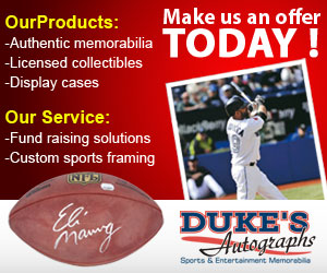 Banner Ad Design by MeMe Botrous for Duke's Autographs | Design: #755962