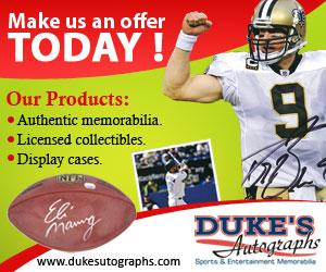 Banner Ad Design by MeMe Botrous for Duke's Autographs | Design: #756075