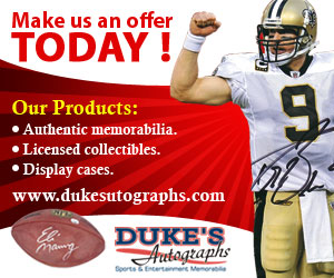 Banner Ad Design by MeMe Botrous for Duke's Autographs | Design: #757503