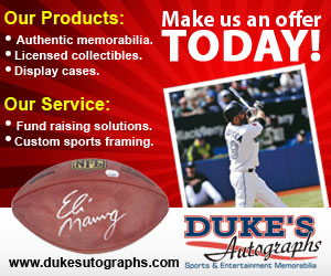 Banner Ad Design by MeMe Botrous for Duke's Autographs | Design #757645