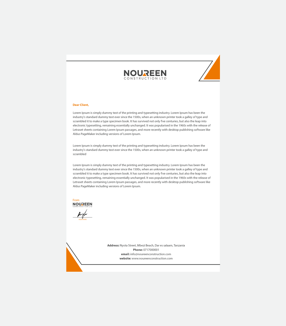 Letterhead Design by Cre@8ive.Colors for this project | Design #31575171