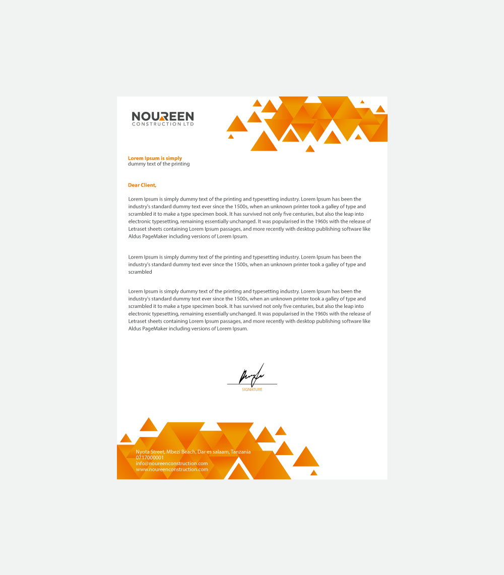 Letterhead Design by Cre@8ive.Colors for this project | Design #31575172