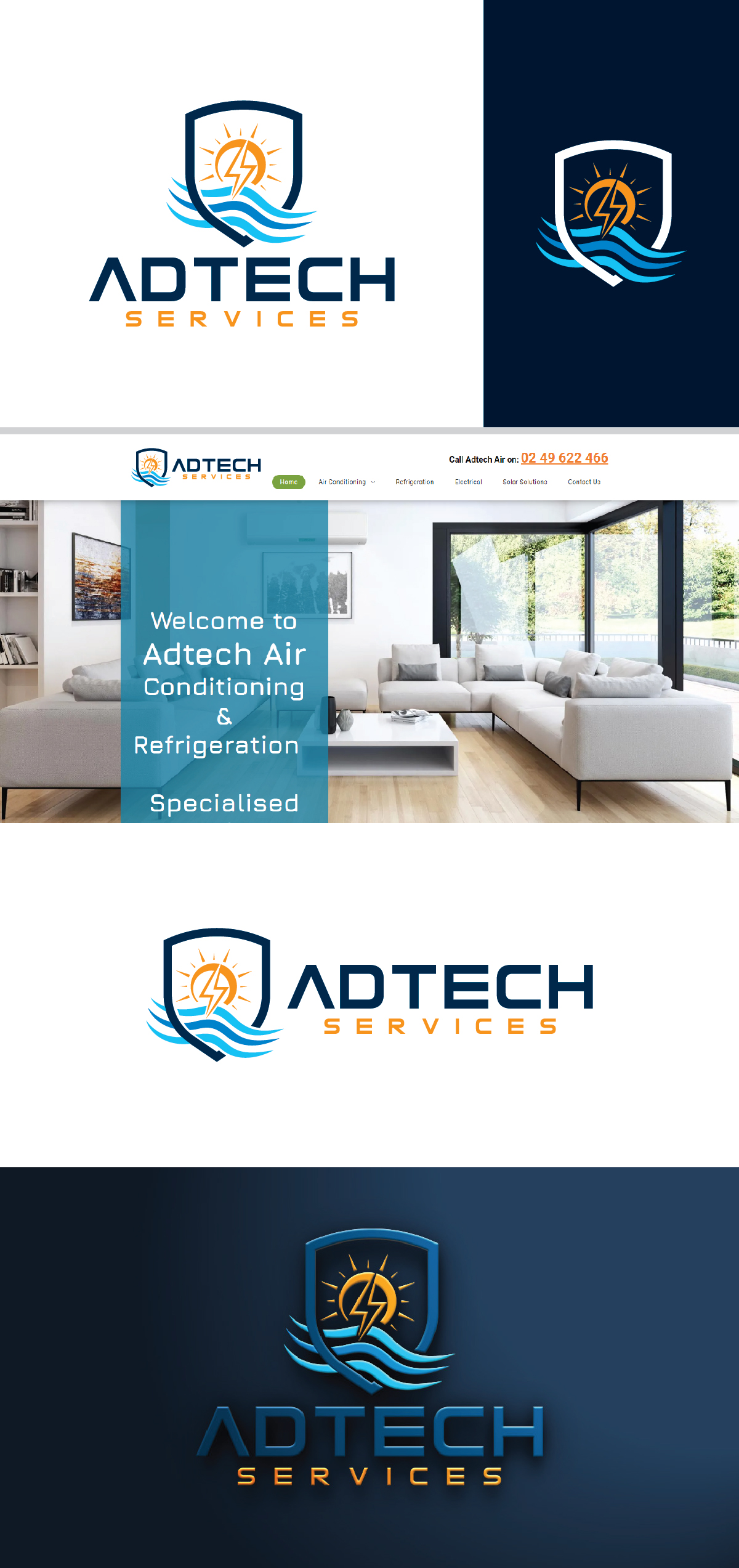 Logo Design by Deziners Zone for Adtech Australia Pty Limited - T/As Adtech Security & Electrical Services | Design #31581631