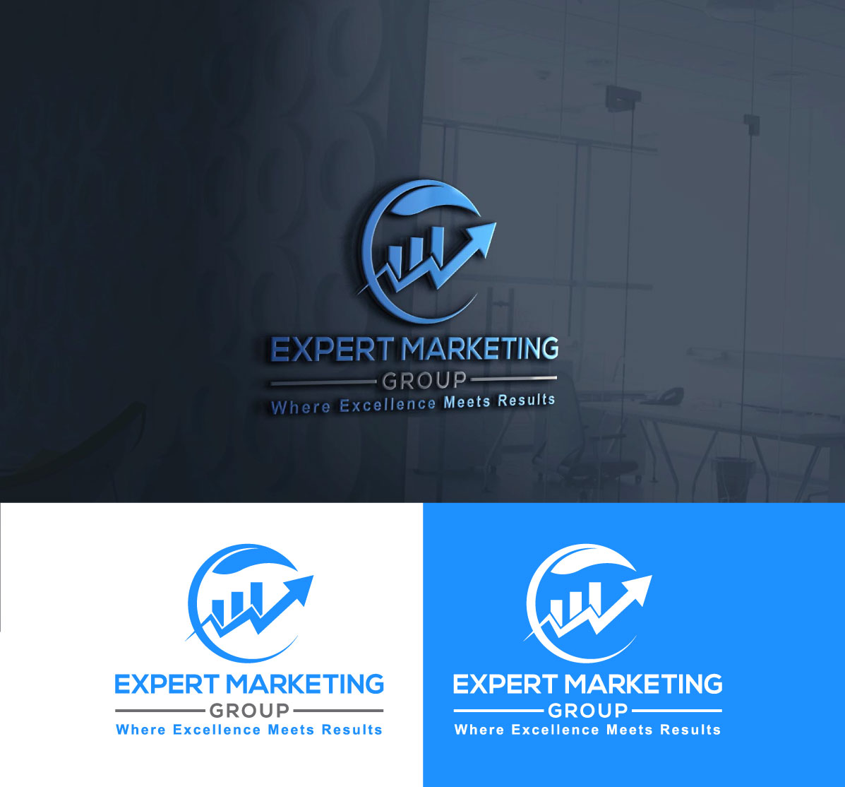 Bold, Serious, Marketing Logo Design for Expert Marketing Group tagline ...
