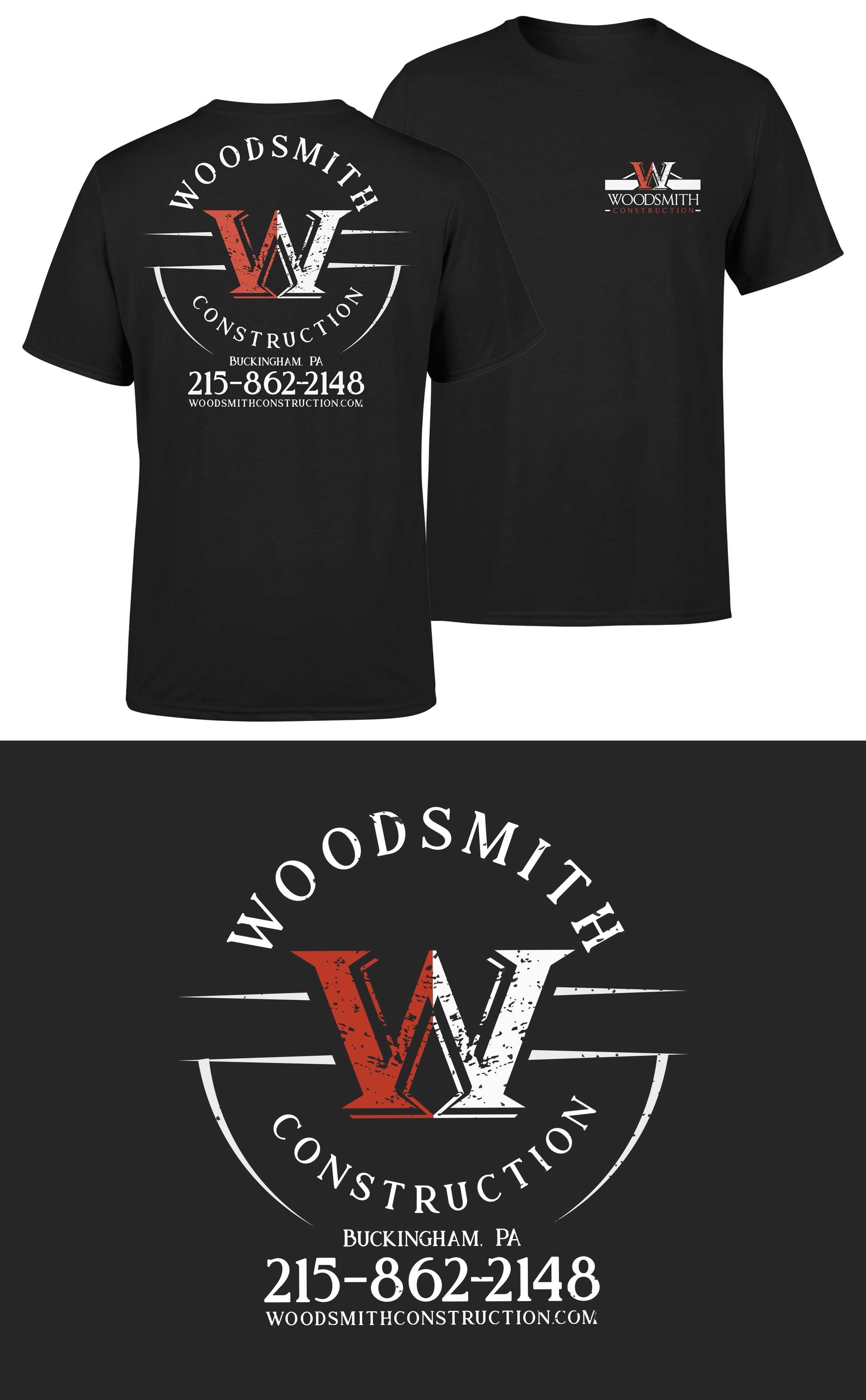 Bold, Masculine, Custom residential remodeler (Builder) Tshirt Design