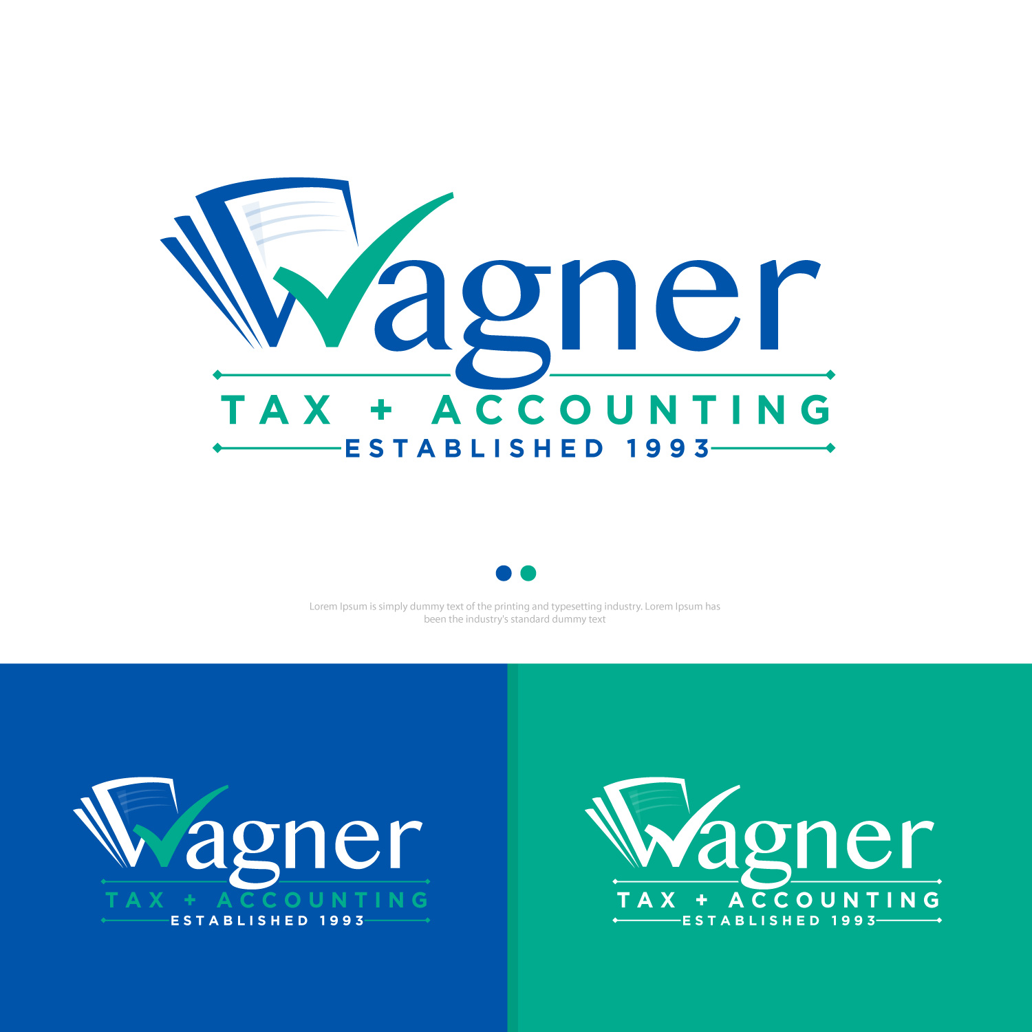 Logo Design by Revolt Team for Wagner Tax + Accounting | Design #31601353