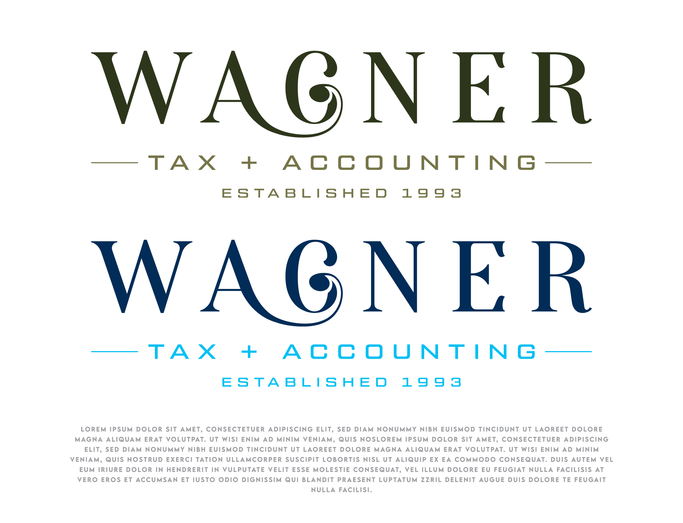 Logo Design by John Mark Arts for Wagner Tax + Accounting | Design #31594141