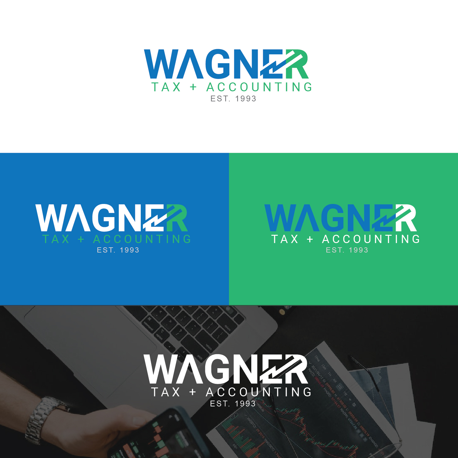Logo Design by Maxo-Biz for Wagner Tax + Accounting | Design #31597757