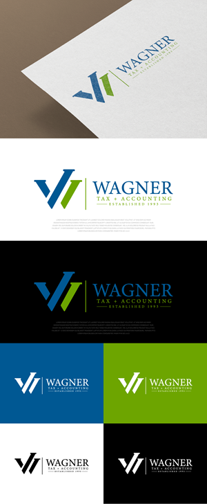 Logo Design by AlphabetZero.co.uk for Wagner Tax + Accounting | Design: #31607579