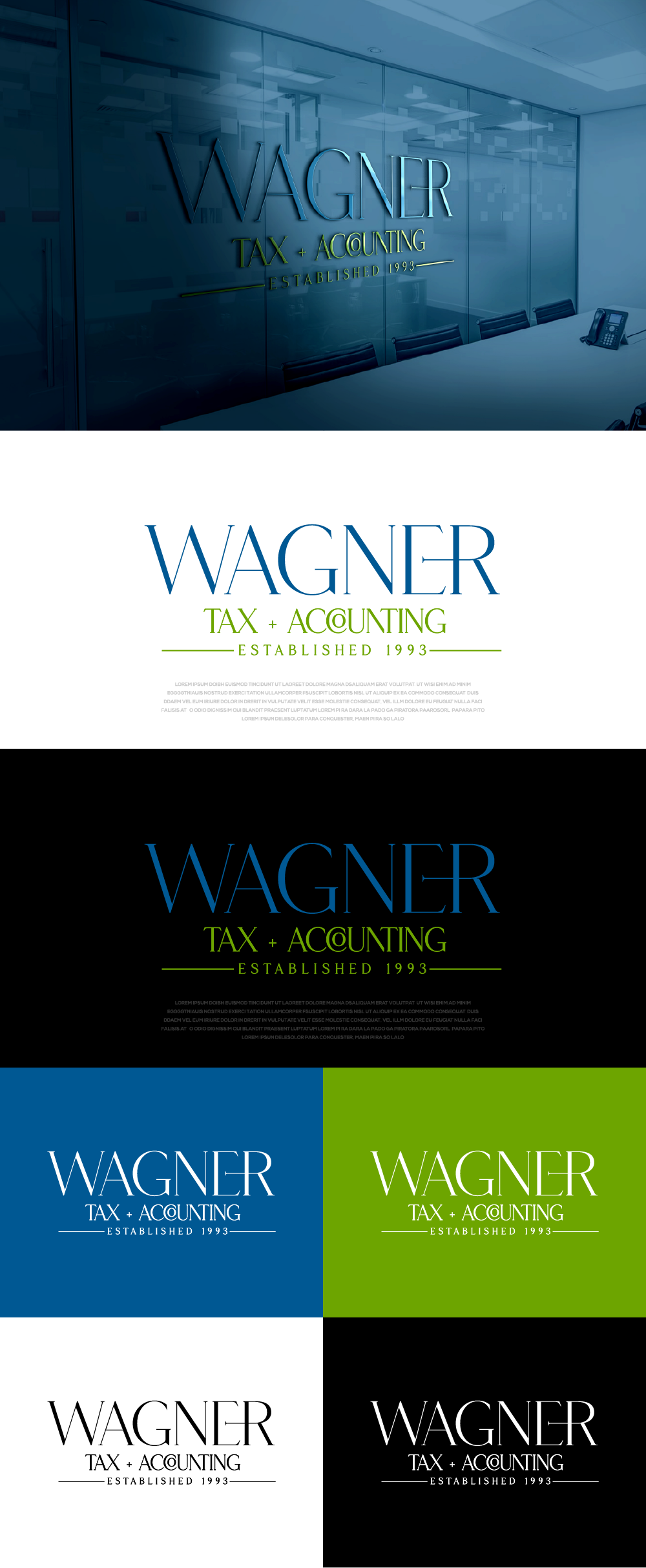 Logo Design by Ayub Zafar for Wagner Tax + Accounting | Design #31607587